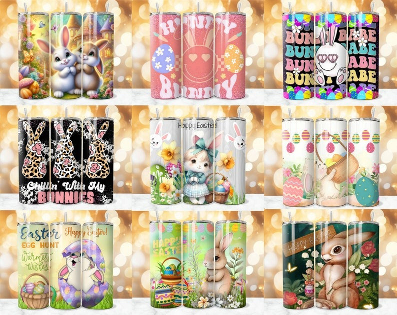 60+ Easter Bunny Tumbler Wrap Bundle, 20 OZ Easter Bunny Sublimation, Cute Easter Tumbler Wrap, Egg Easter Tumbler Wrap ,Easter Bunny Png