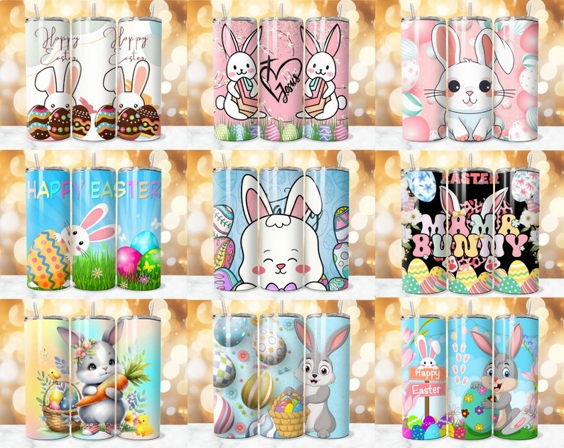 60+ Easter Bunny Tumbler Wrap Bundle, 20 OZ Easter Bunny Sublimation, Cute Easter Tumbler Wrap, Egg Easter Tumbler Wrap ,Easter Bunny Png