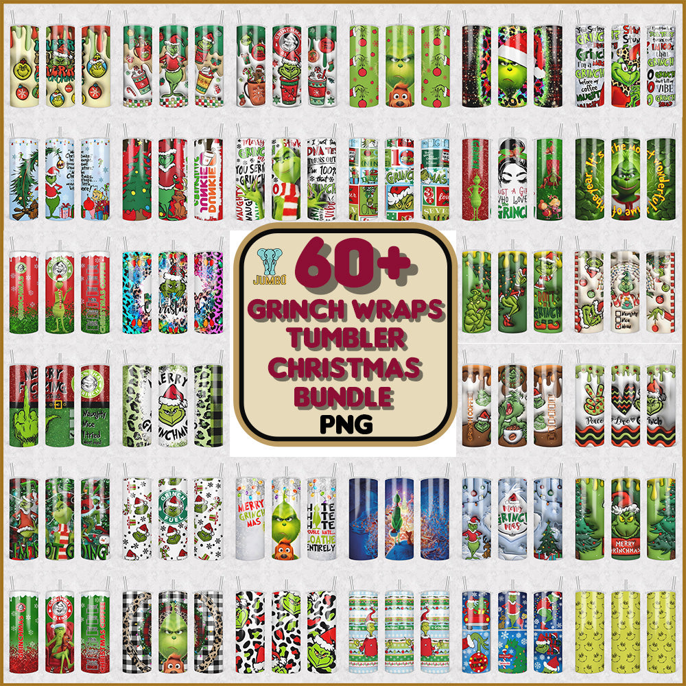 60_GrinchWrapsTumblerChristmasPngBundle