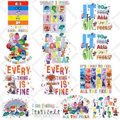 60+ It's Okay To Feel All The Feels Png BUNDLE, Emotion Team Png