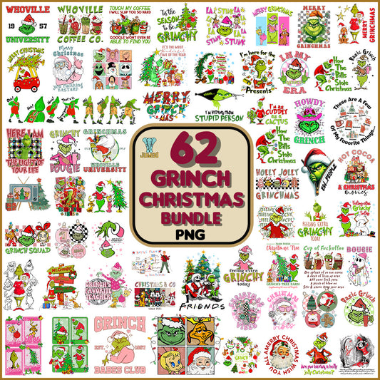 62GrinchChristmasPngBundle