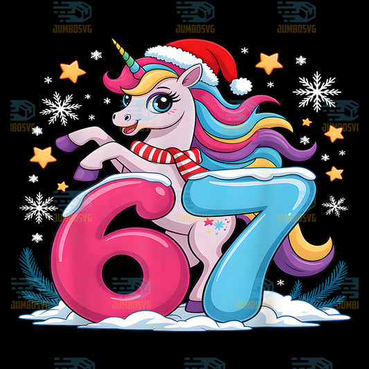 67-Christmas-Cute-Unicorn-Six-Seven-Meme-67-Christmas-Png