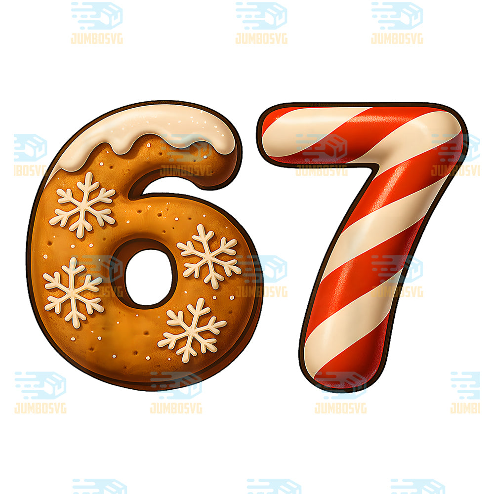 67-Six-Seven-6-7-Gingerbread-Candy-Cane-Christmas-Kids-Meme-Png