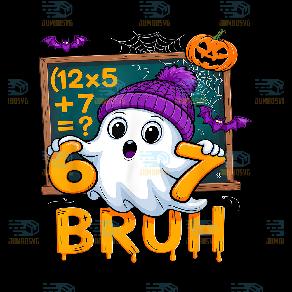 67-Teacher-Halloween-Ghost-Six-Seven-Meme-Math-Humor-Ghost-Png