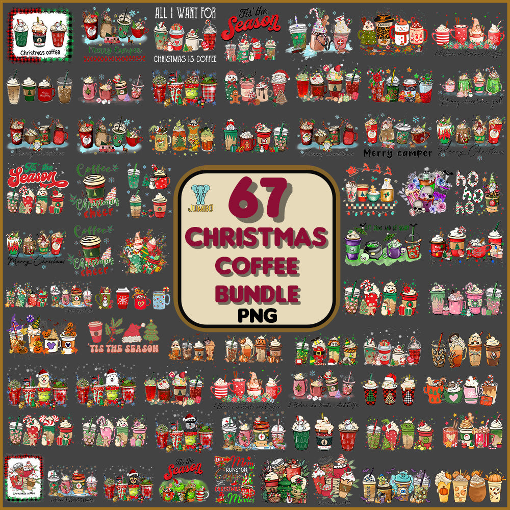 67ChristmasCoffeePngBundle