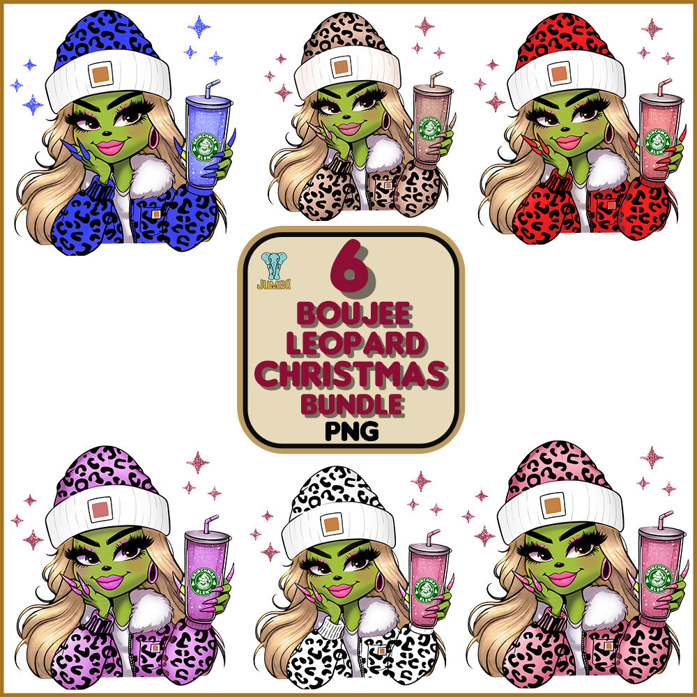 6BoujeeLeopardChristmasPngBundle