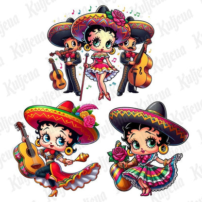 6 Cartoon Princess Cinco De Mayo Png Bundle, Cinco De Mayo Png, Mexican png, Mouse Character Movie Png, Chingona Png,, Digital download