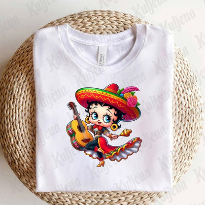 6 Cartoon Princess Cinco De Mayo Png Bundle, Cinco De Mayo Png, Mexican png, Mouse Character Movie Png, Chingona Png,, Digital download