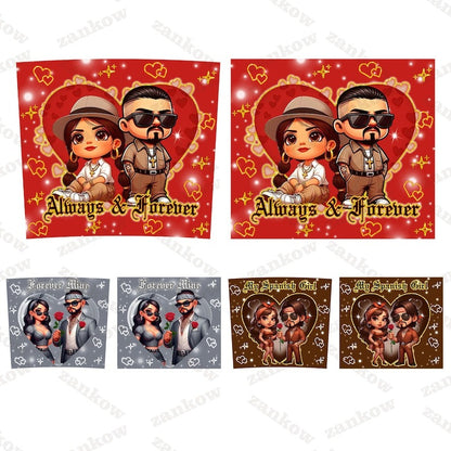 6 Chicano Always and Forever Couple Cholo Couple 20oz Tumbler Wrap PNG Bundle, Chola Couple 20oz Tumbler Wrap, Chicano Couple Digital File