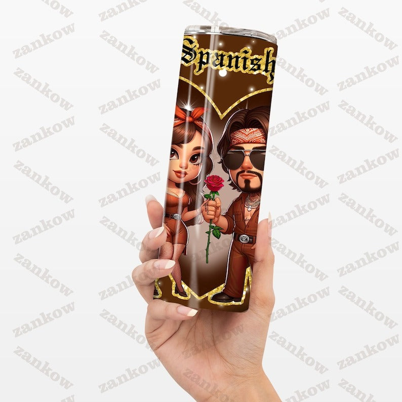 6 Chicano Always and Forever Couple Cholo Couple 20oz Tumbler Wrap PNG Bundle, Chola Couple 20oz Tumbler Wrap, Chicano Couple Digital File