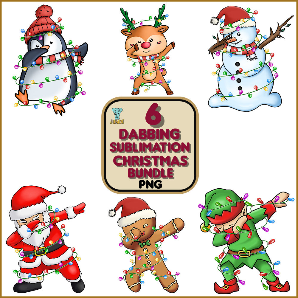 6DabbingSublimationChristmasPngBundle