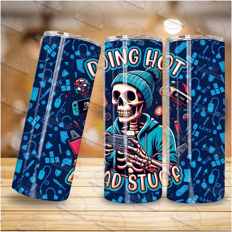 6 Doing Dad Shit Funny 20oz Tumbler Wrap Bundle, Sarcastic Skeleton 20oz Tumbler, Man Father Husband Skull Tumbler Png, Digital File