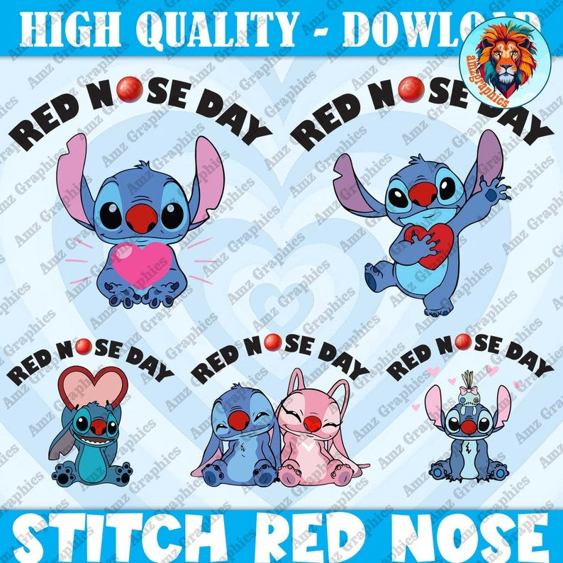 6 Funny Friend Cartoon Red Nose Day Png Bundle, Red Nose Cartoon Png, Superhero Cartoon Png, Red Nose 2024 Png, Digital Download