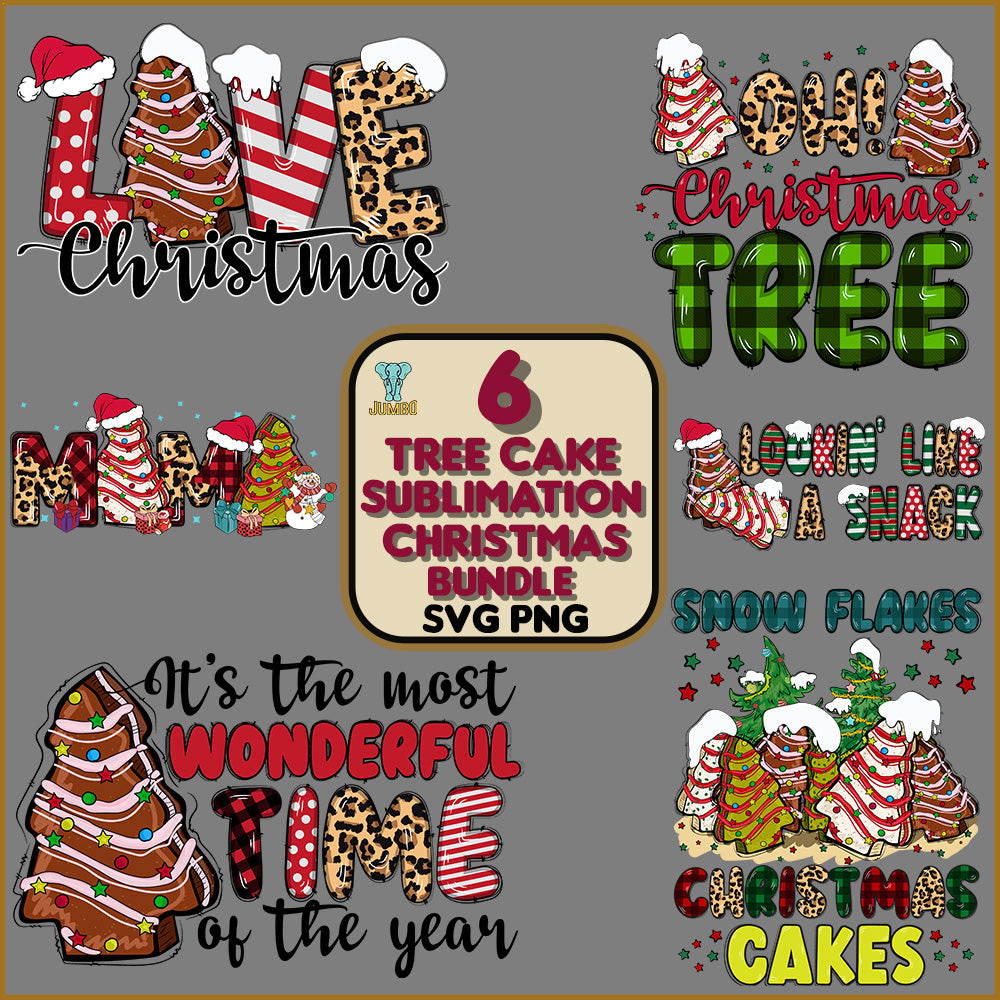 6TreeCakeSublimationSvgBundle