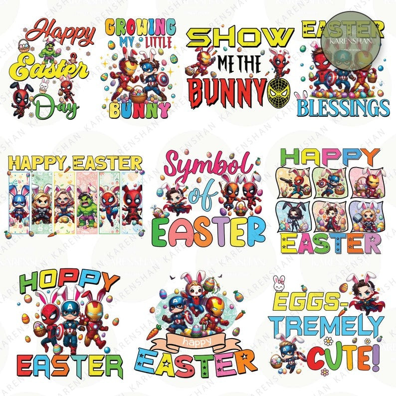 6+ Easter Cartoon Toy Friends PNG Bundle, Cartoon Easter PNG, Funny Movie Character png, Happy Easter Day PNG, Digital Download