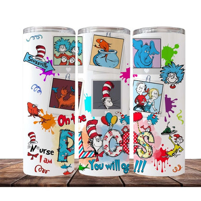 6+ Funny Dr. Seuss Sublimation Tumbler Bundle, Read Across America, School, Reading Day Png, Funny Design Sublimation