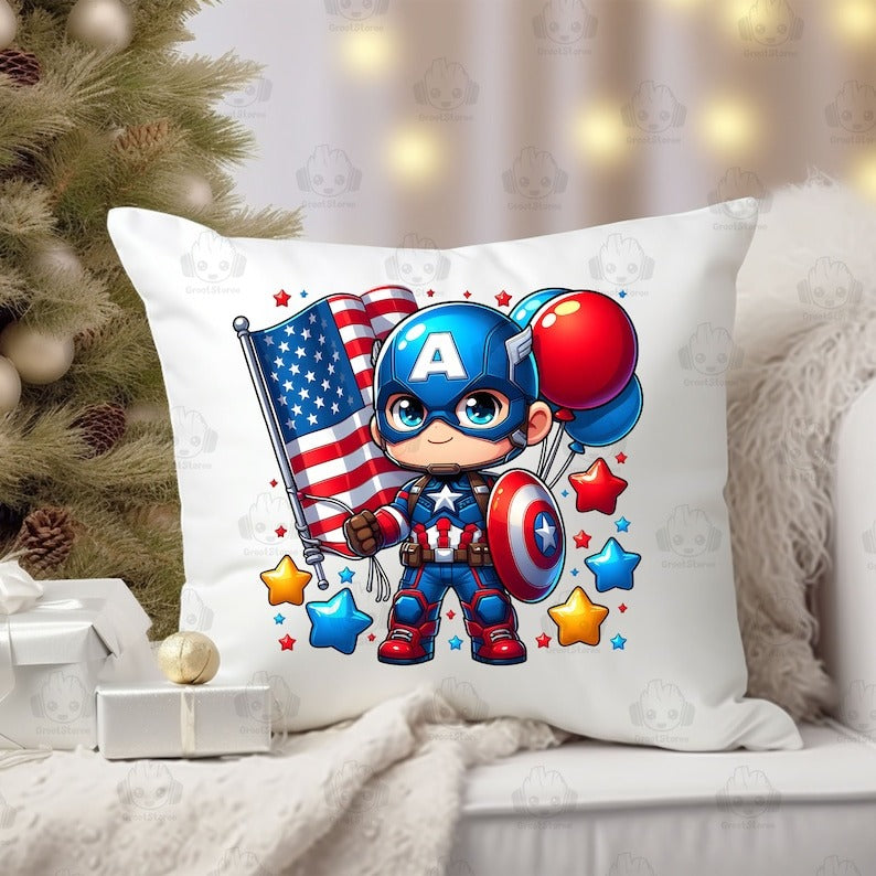 6+Funny Superhero Cartoon Fourth Of July Png Bundle, Cartoon Independence Day Png, 4th Of July Png, 4th of July sublimation, America Png