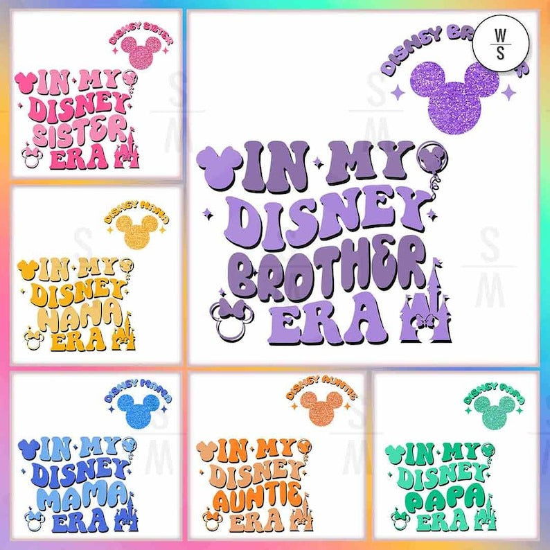 6+ In My Mama Sister Papa Brother Nana Auntie Era PNG Bundle, Mouse Mom Png, Magical Kingdom Png, Gift For Mom Wrap, File Digital Download