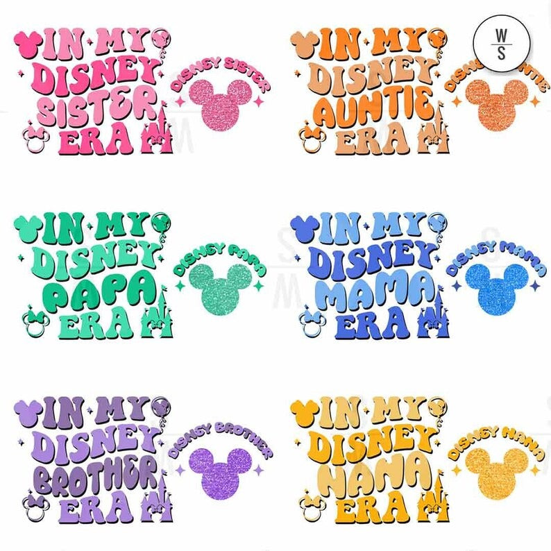 6+ In My Mama Sister Papa Brother Nana Auntie Era PNG Bundle, Mouse Mom Png, Magical Kingdom Png, Gift For Mom Wrap, File Digital Download