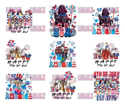 70+ Designs Cartoon 4th Of July Mega Bundle PNG, 4th Of July 2024 PNG, 4th Of July Funny PNG Sublimation, Clipart, Digital Download