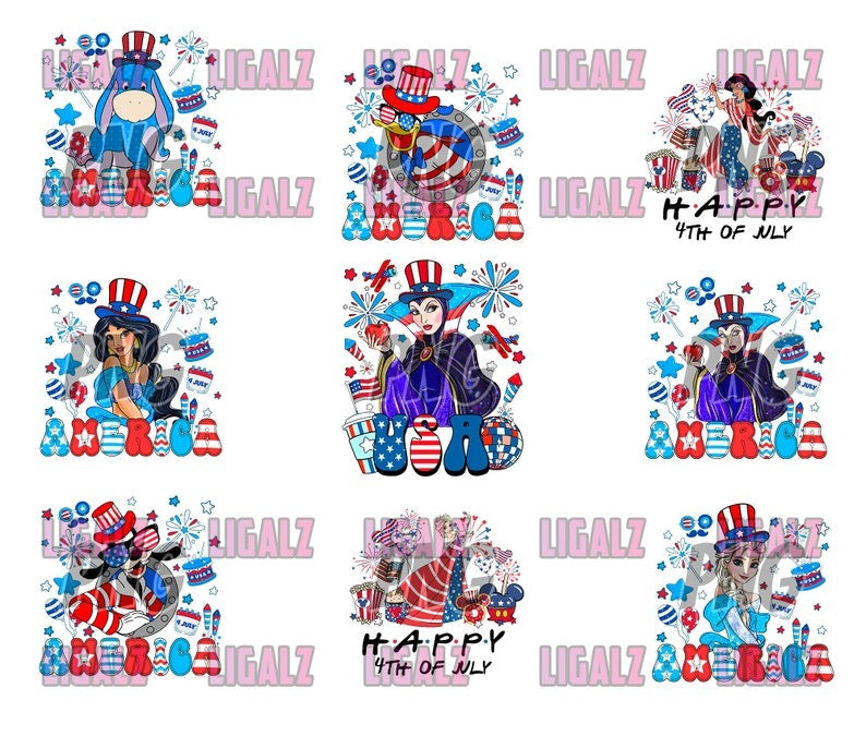 70+ Designs Cartoon 4th Of July Mega Bundle PNG, 4th Of July 2024 PNG, 4th Of July Funny PNG Sublimation, Clipart, Digital Download