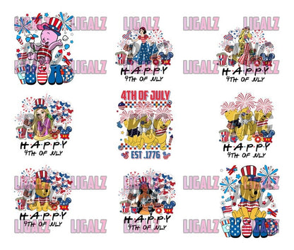 70+ Designs Cartoon 4th Of July Mega Bundle PNG, 4th Of July 2024 PNG, 4th Of July Funny PNG Sublimation, Clipart, Digital Download