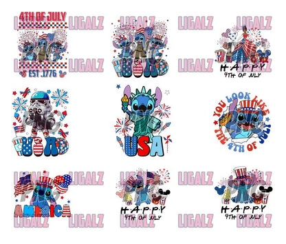 70+ Designs Cartoon 4th Of July Mega Bundle PNG, 4th Of July 2024 PNG, 4th Of July Funny PNG Sublimation, Clipart, Digital Download