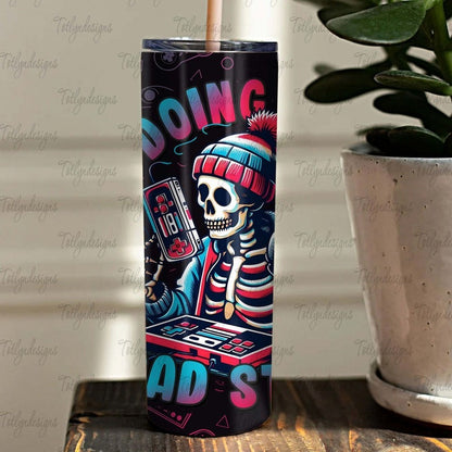 7 Doing Dad Shit Funny 20oz Tumbler Wrap Bundle, Sarcastic Skeleton 20oz Tumbler Sublimation, Man Father Husband Skull Tumbler Png