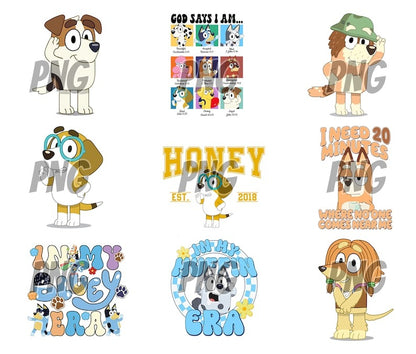 80 Designs Blue Dog Png Mega Bundle, Blue Dog Birthday Png Sublimation, Blue Dog Family Png Clipart Sublimation Digital Download