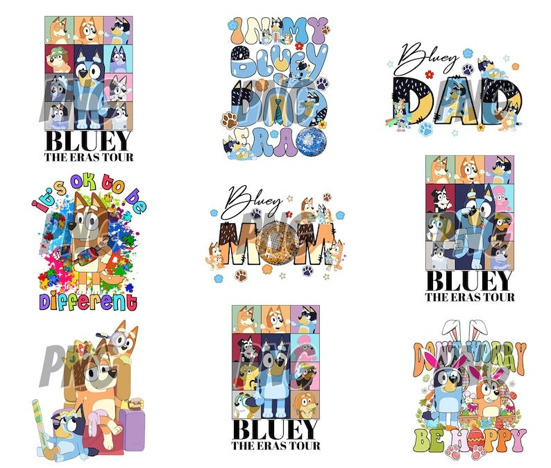 80 Designs Blue Dog Png Mega Bundle, Blue Dog Birthday Png Sublimation, Blue Dog Family Png Clipart Sublimation Digital Download