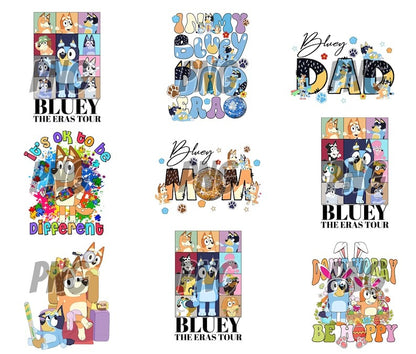 80 Designs Blue Dog Png Mega Bundle, Blue Dog Birthday Png Sublimation, Blue Dog Family Png Clipart Sublimation Digital Download