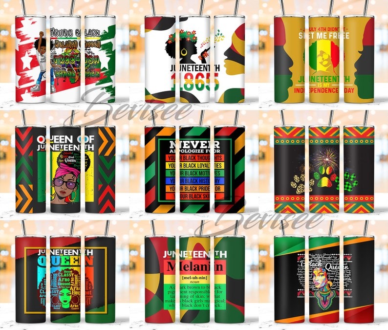 80 Designs Juneteenth Tumbler Bundle, Juneteenth 20oz Skinny Tumbler Wrap Png Sublimation, Black History Month Png, Digital Download