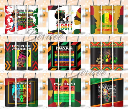 80 Designs Juneteenth Tumbler Bundle, Juneteenth 20oz Skinny Tumbler Wrap Png Sublimation, Black History Month Png, Digital Download