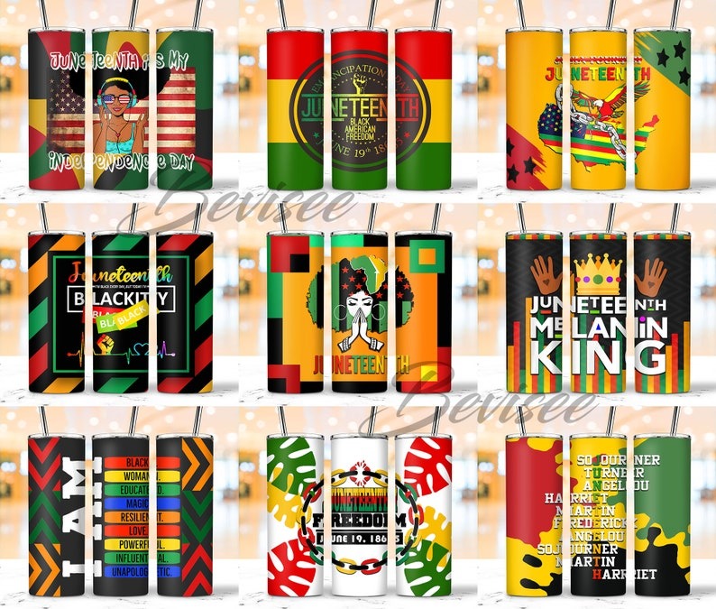 80 Designs Juneteenth Tumbler Bundle, Juneteenth 20oz Skinny Tumbler Wrap Png Sublimation, Black History Month Png, Digital Download