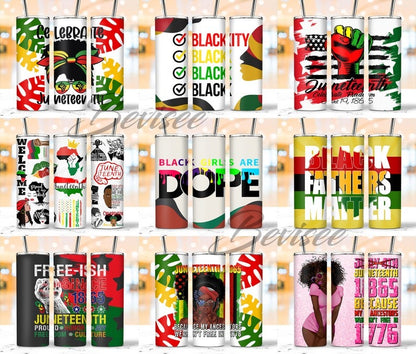 80 Designs Juneteenth Tumbler Bundle, Juneteenth 20oz Skinny Tumbler Wrap Png Sublimation, Black History Month Png, Digital Download