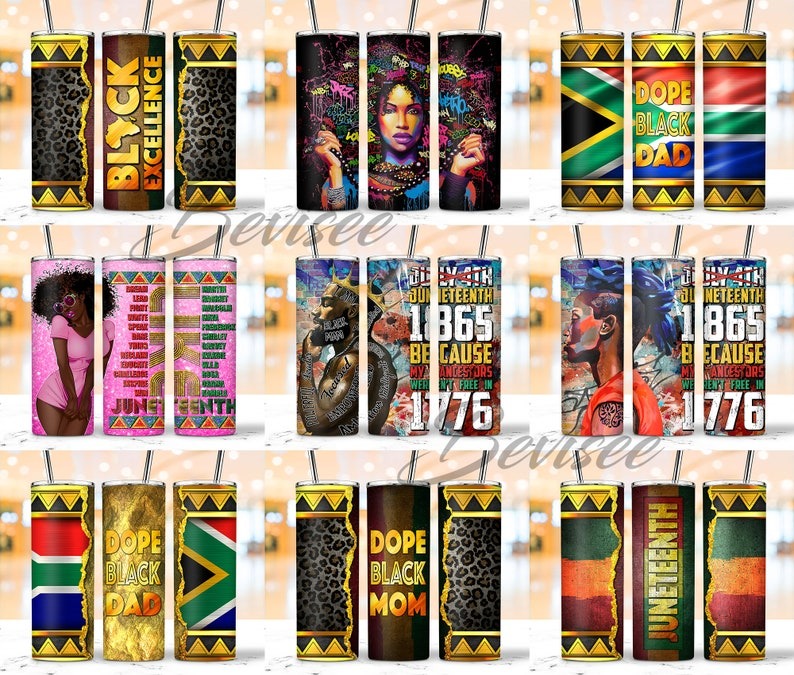 80 Designs Juneteenth Tumbler Bundle, Juneteenth 20oz Skinny Tumbler Wrap Png Sublimation, Black History Month Png, Digital Download