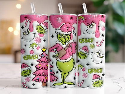 80 Tumbler Grinch 3D, 2D Christmas Tumbler Sublimation Designs, 20oz Skinny Tumbler Bundle Wrap, Cartoon Funny Christmas,Tumbler PNG Bundle - Jumbosvg