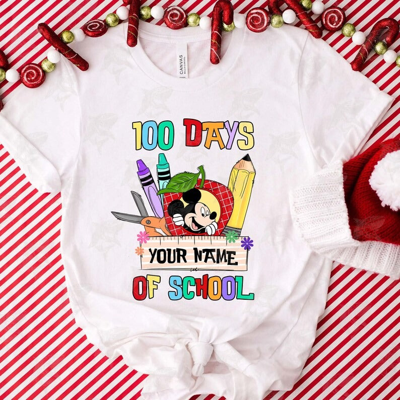 8 Custom Cartoon 100 Days Of School PNG Bundle,100 Days Of School Cartoon Shirt Png, Happy 100 Days Of School Bundle Png, Digital Download.1