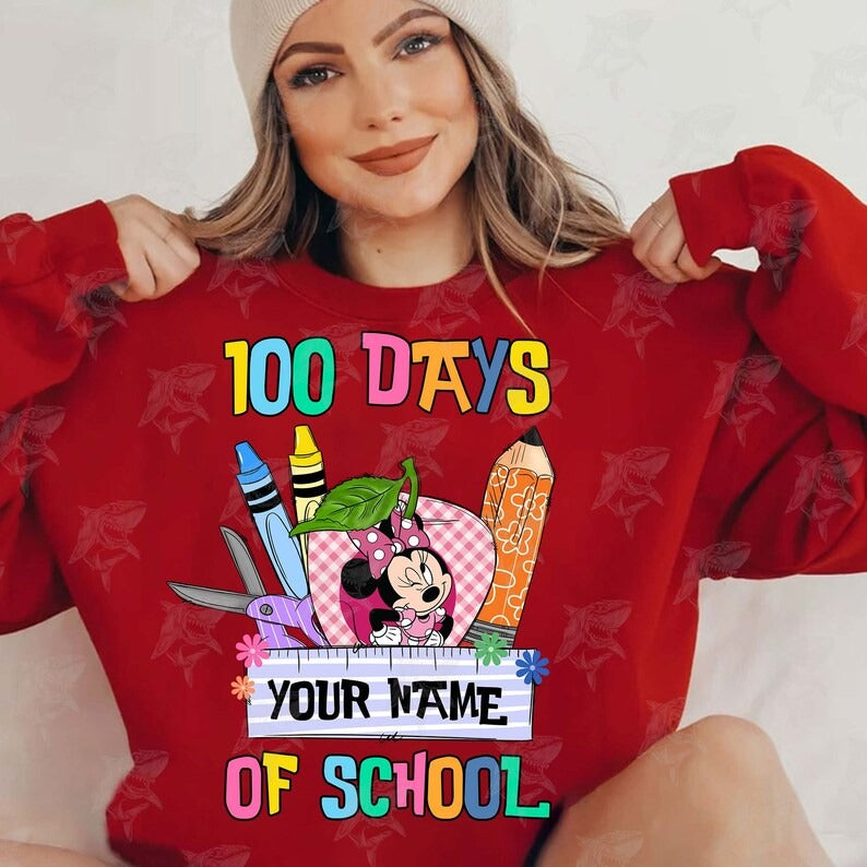 8 Custom Cartoon 100 Days Of School PNG Bundle,100 Days Of School Cartoon Shirt Png, Happy 100 Days Of School Bundle Png, Digital Download.1