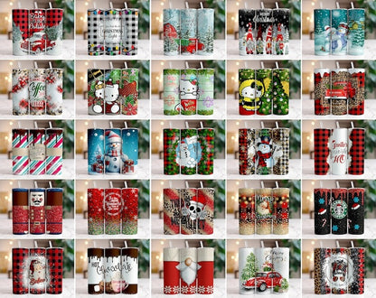 90 Tumbler Merry Christmas Tumbler Sublimation Designs, 20oz Skinny Tumbler Bundle Wrap, Cartoon Funny Christmas,Tumbler PNG Bundle - Jumbosvg