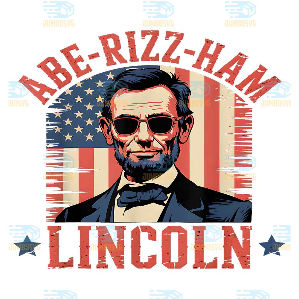 Abe-Rizz-Ham-Lincoln-4th-Of-July-Patriotic-USA-Flag-Png