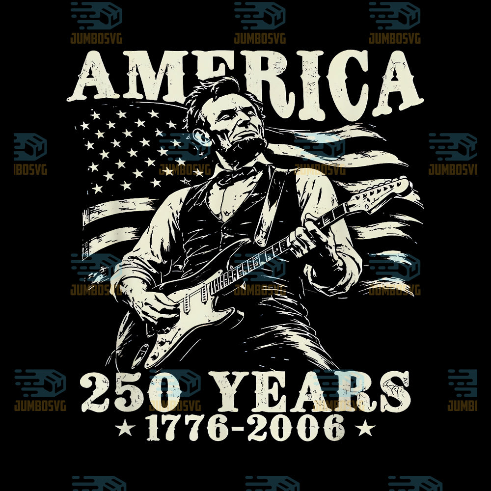 Abraham-Lincoln-Playing-Guitar-4th-July-250th-Anniversary-Png-1