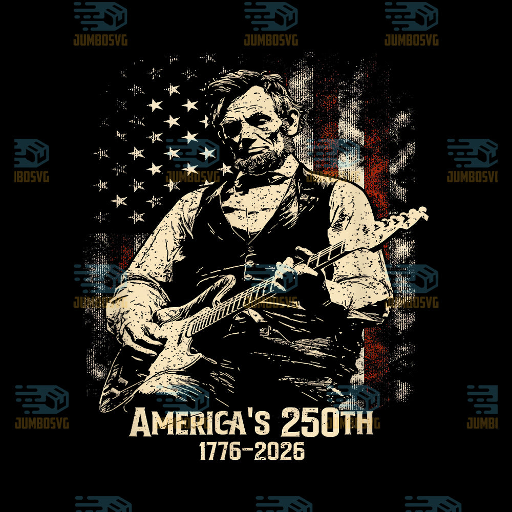 Abraham-Lincoln-Playing-Guitar-4th-July-250th-Anniversary-Png-2
