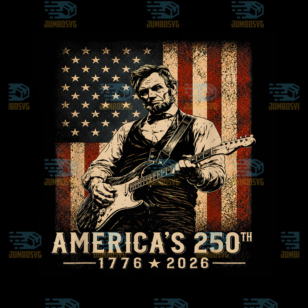 Abraham-Lincoln-Playing-Guitar-4th-July-250th-Anniversary-Png-3