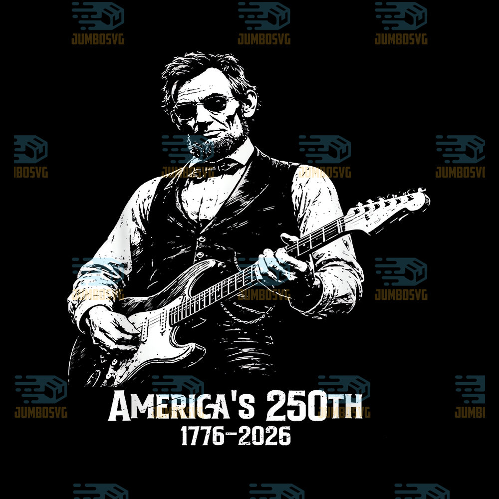 Abraham-Lincoln-Playing-Guitar-4th-July-250th-Anniversary-Png-4