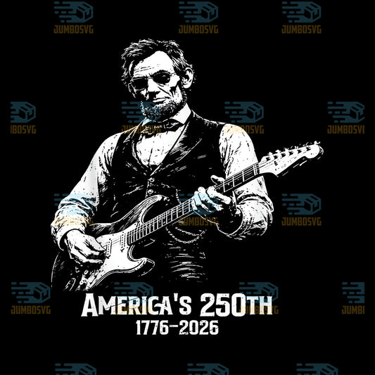 Abraham-Lincoln-Playing-Guitar-4th-July-250th-Anniversary-Png-4