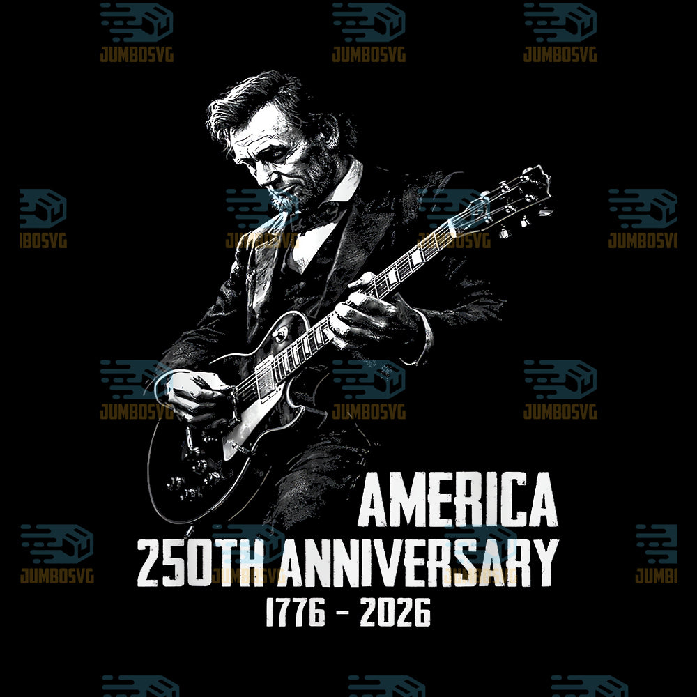 Abraham-Lincoln-Playing-Guitar-4th-July-250th-Anniversary-Png