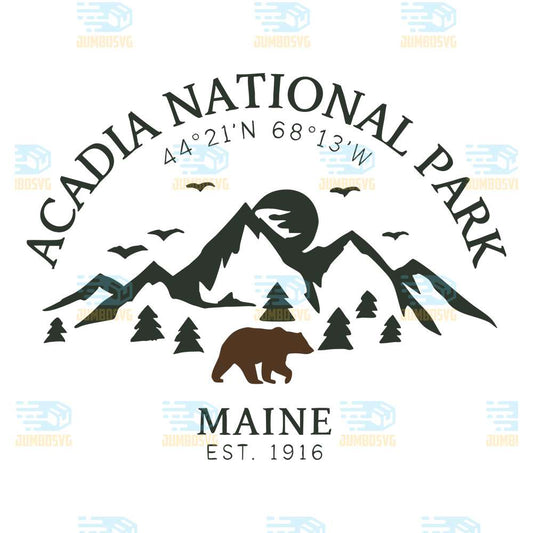 Acadia-National-Park-Maine-Svg