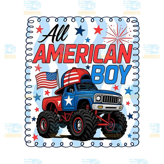 All-American-Boy-4th-Of-July-Png