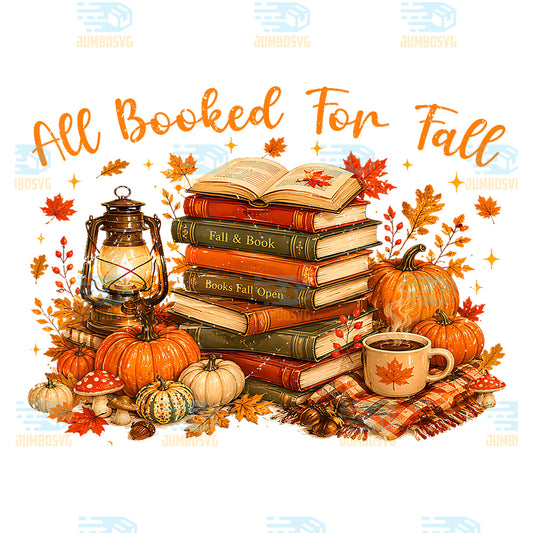 All-Booked-For-Fall-Books-Coffee-Cozy-Autumn-Reading-Png